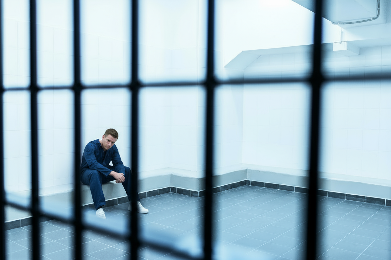 Un hombre en una celda